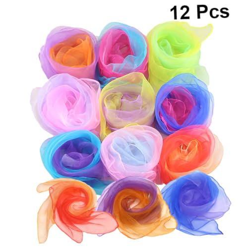 Pañuelos de danza de color gradiente para malabares infantiles y teatro 6