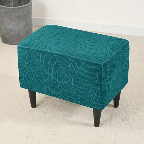 Housse de pouf rectangulaire vert imperméable en tissu extensible luxe - 3