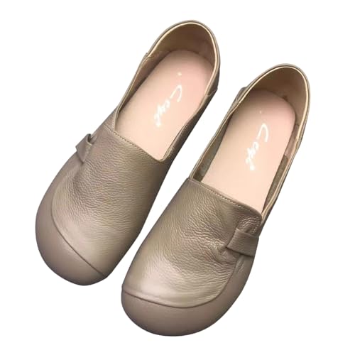 Men's Loafers Comfort Leather Lined Breathable Slip on Shoes Flat Breathable Casual Leather Moccasins Handmade Driving Business Shoes