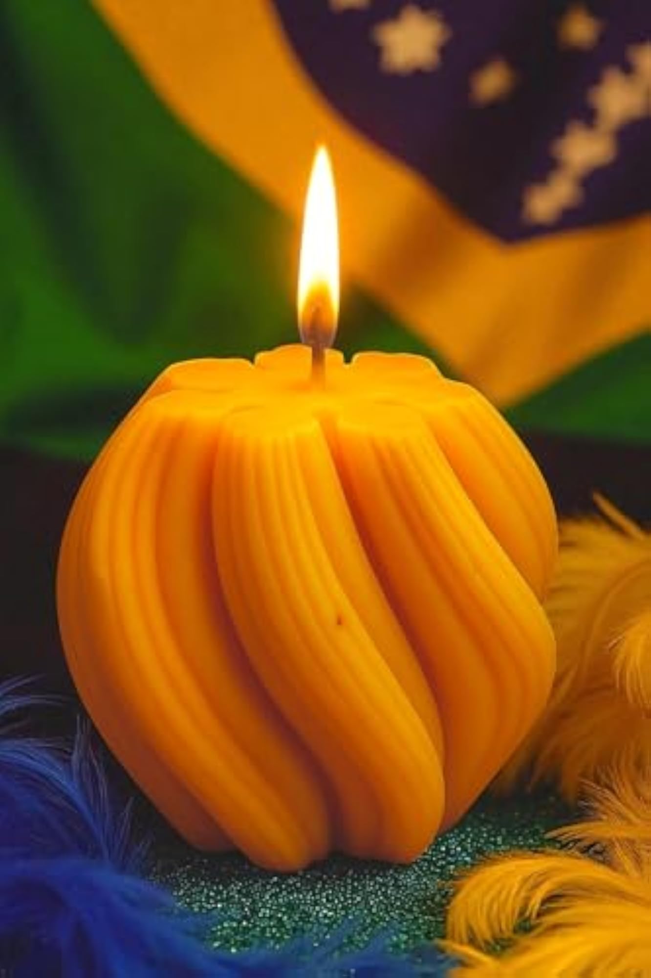 Decorative Spiral Beeswax Candle, Premium Gift