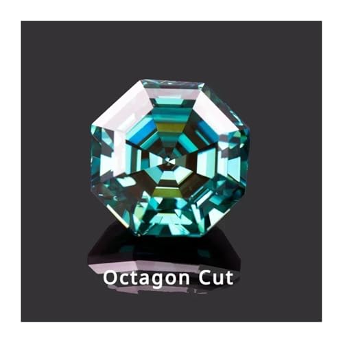 Moissanite libre octogonale résistant aux rayures 6mm pour création bijoux