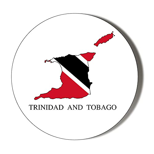 Gift Insanity Multi Trinidad And Tobago Flag Map - Small 10 X 49Mm Vinyl Stickers Pack Of 10