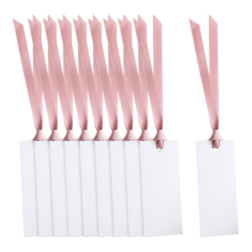 50 pièces de cartes de place de mariage avec ruban, cartes de table vierges, étiquettes cadeaux suspendues pour douche nuptiale, étiquettes de nom pour...