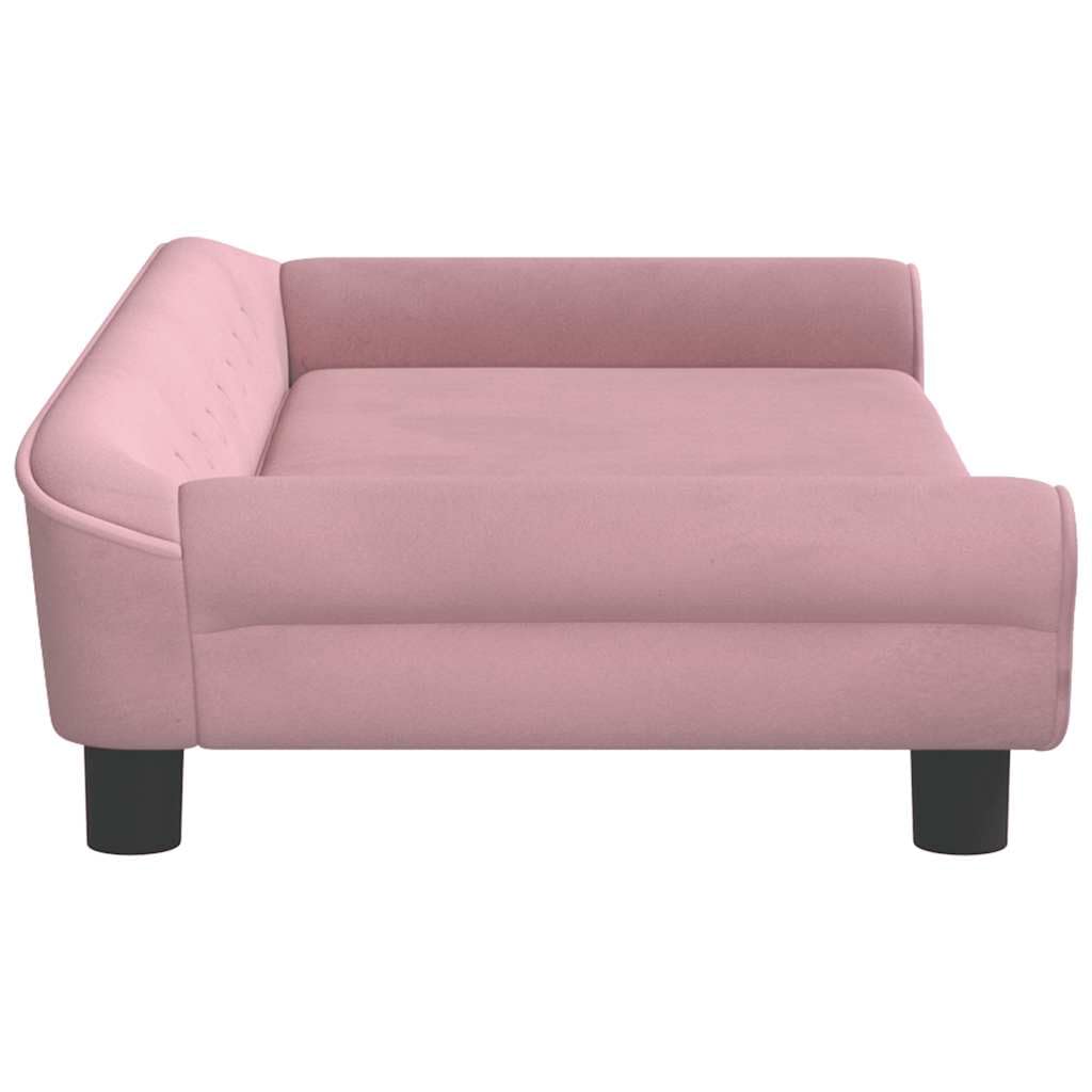 Cuccia per cani in velluto rosa, 100 x 50 x 21 cm, con materasso morbido, antiscivolo, lavabile e delicato sulle articolazioni, per cuccioli, anziani, artrosi, calmante e resistente ai graffi