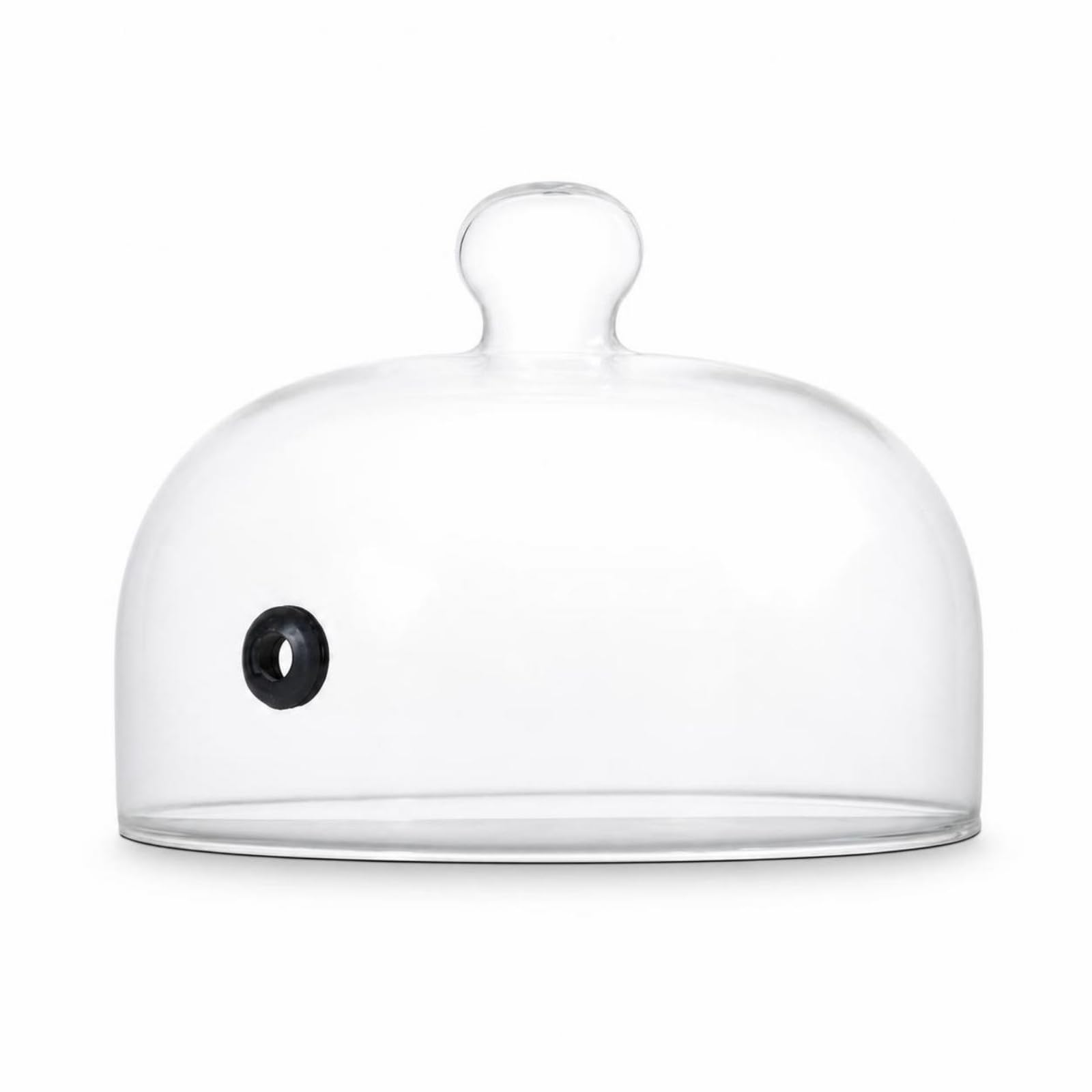 Copripiatto in Vetro Leggero Coperchio, Diametro 21 Cm, Altezza Totale 16 Cm