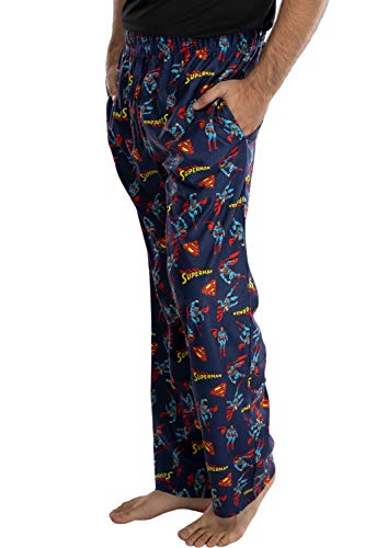 DC Comics Mens Superman All Over Print Loungewear Pajama Pants2