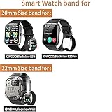 Compatible for Blackview W60 Smart Watch bands, 20mm, 22mm Silicone Replacement Wristbands Sport Strap with Metal Buckle Compatible for IOWODO/Blackview W60,R30 Pro,R50 Smart Watch (Green, 20mmSize) - Image 2