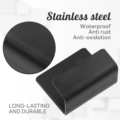 Image of 10 Pcs Wall Hanger, Stainless Steel Wall Mounts - Heavy Duty Hooks for Picture Frames, Mirrors (Black, Large)