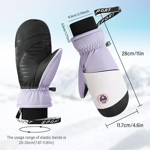 Guantes de esquí para mujer impermeables y resistentes al viento 2