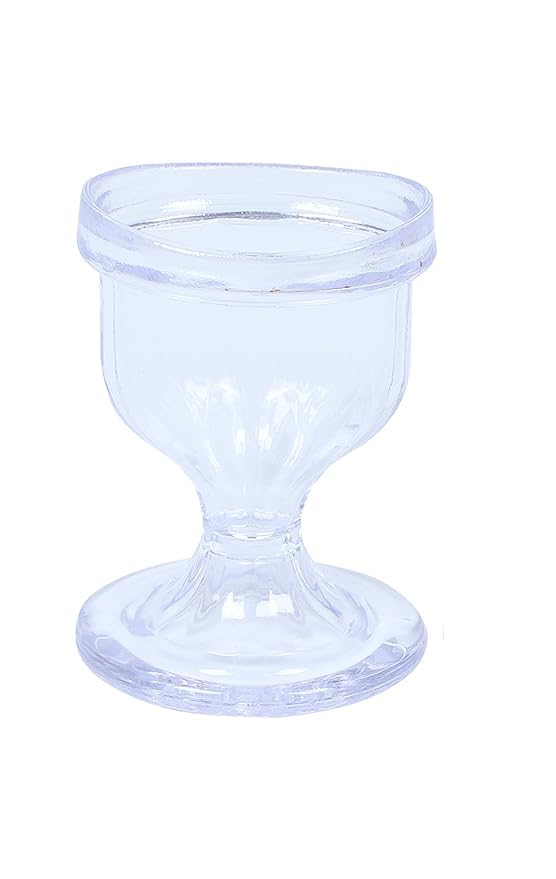 Image of QimacPlus Premium Glass Eye Wash Cup for Gentle and Effective Eye Cleansing - Engineered for Superior Comfort, Smooth Edges, Eye-Shaped Rim, Snug Fit - Includes Storage Container (Set of 1) (White)
