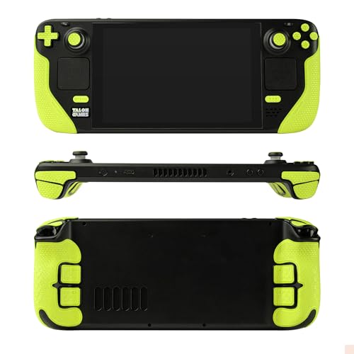 Image of TALONGAMES Controller Grips Compatible with Steam Deck OLED /Steam Deck Controllers, Anti-Slip, Sweat-Absorbent, Textured Skin kit, for Handle Grips, Buttons, Triggers, D-pad (Ultra - Neon)