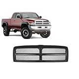 Front Grille With Honeycomb Mesh Insert (All Black) Front Grill Compatible With Dodge 1994-2001 Ram 1500 / Compatible With Dodge 1994-2002 Ram 2500 / Compatible With Dodge 1994-2002 Ram 3500