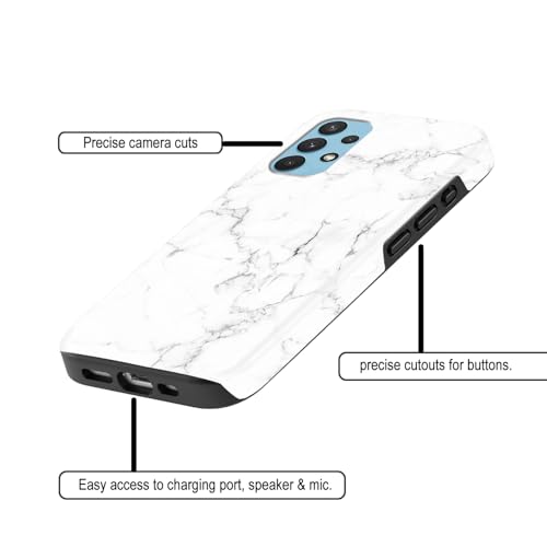 Image of COLORflow Back Cover Compatible with Samsung Galaxy A53 5G | Beautiful White Marble | Designer Printed Glossy Armoured Bumper Back Cover Compatible with Samsung Galaxy A53 5G