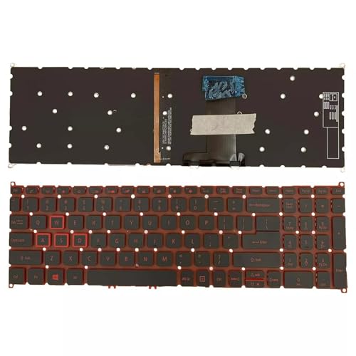 Clavier US pour Acer Nitro 5 Spin rétroéclairé rouge pour une frappe nocturne fluide