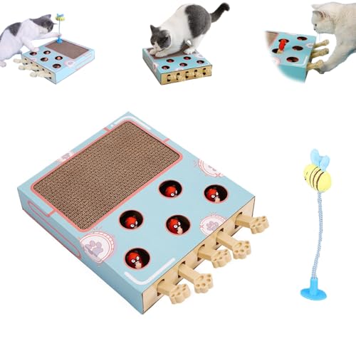 enseak Whack-a-mole 3-in-1 Cat Scratcher and Toy,whack A Mole Cat Toy,Miaofairy Cat Toy, Interactive Whack A Mole Game, Scratching Pad, and Cardboard Box for Indoor Cats,Cat Scratcher Cardboard enseak Whack-a-mole 3-in-1 Cat Scratcher and Toy,whack A Mole Cat Toy,Miaofairy Cat Toy, Interactive Whack A Mole Game, Scratching Pad, and Cardboard Box for Indoor Cats,Cat Scratcher Cardboard