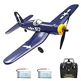 VOLANTEXRC 4CH RC Plane F4U Corsair Remote Control Aircraft RTF, Radio Control Airplane for Beginner RC Parkflyer Easy to Control with 6-Axis Stabilizer & One-Key Aerobatic Perfect (761-8 RTF)