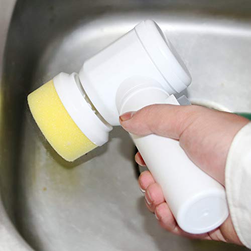 Escova de limpeza elétrica Decdeal, esfregão 5 em 1 alimentado por bateria, para cozinha, banheiro,