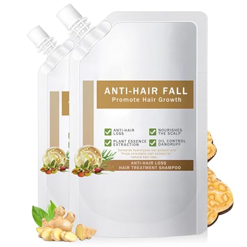 Champú anticaída del cabello, champú para el crecimiento del cabello, champú para el cabello con ginseng y jengibre, con varios extractos de plantas, para todo tipo de cabello