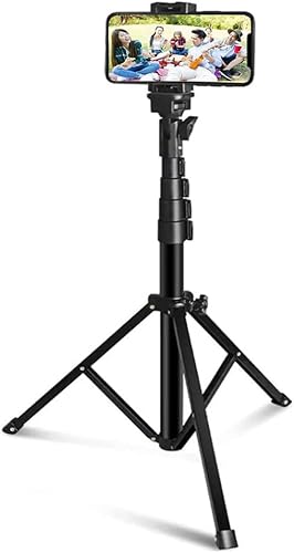 Trípode para selfie Stick trípode extensible de 62 pulgadas para cámara y teléfono celular con control remoto inalámbrico compatible con iPhone 13