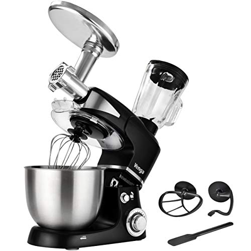 Batidora-Amasadora-3-en-1-Venga-con-Licuadora-y-Picadora-de-Carne-12-accesorios-1000-W-Negro-VG-M-3015