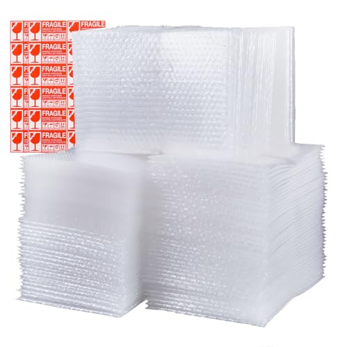 100 Pcs Bubble Pouches, 6''x8'' and 8''x10'' Bubble Bag for Packing, Which is Anti-Impact Come with Exquisite Sealing Label Storage Packing and Moving. (6