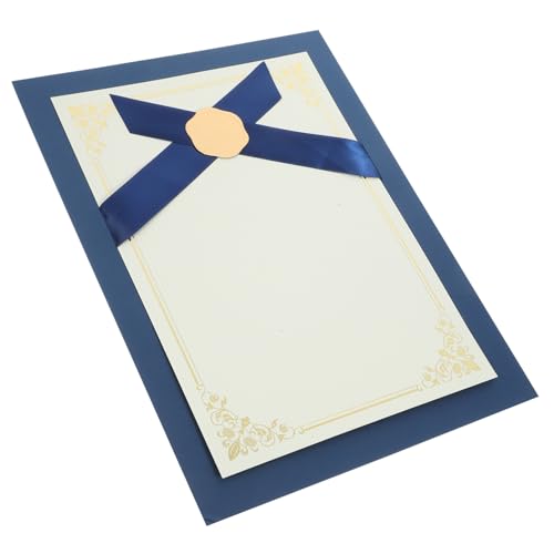 AGFELO 証明書の封筒 パッド入り カバー グレー 結婚証明書フォルダー 書