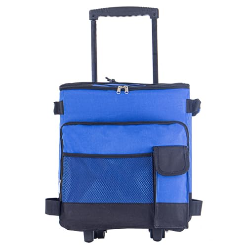 Glacière avec roulettes de 43L pliable et idéale pour vos pique-niques en camping