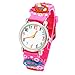 Produktbild Jian Ya na Cute Digital 3D Cartoon Silikon Armbanduhren Time Teacher Geburtstag Geschenke für Mädchen Jungen im Alter von 3-8, 3D Marine Fish - Rose Red