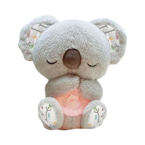 OKTAOAOO Soulagement De L'anxiété Koala Ours, Respiration Apaisante Loutre, Portable Jouet en Peluche avec Musical Et Lumières, Soulagement du Stress Jouet...