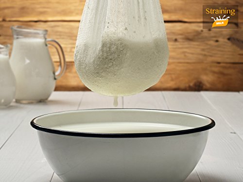 Image of Cheesecloth, Grade 90, 36 Sq Feet, Reusable, 100% Unbleached Cotton Fabric, Ultra Fine Cheese Cloth for Cooking - Nut Milk Bag, Strainer, Filter (Grade 90-4Yards) (Pack of 2)