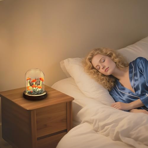 Lampe champignon lumineuse dôme en verre et finitions premium