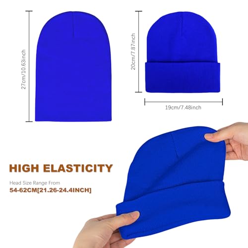 Image of Rosoz Unisex Beanie Winter Knitted Skull Cuffed Soft Warm Hat for Men /Women Slouchy Ski Watch Cap