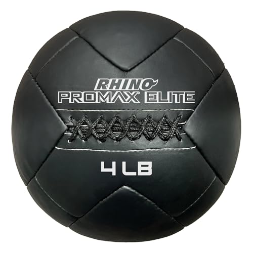 Champion Sports PRX4 Rhino Promax Elite Slam Balls 4 lb Soft Shell with Non-Slip Grip Medicine Wall Exercise Ball for Weightlifting Plyometrics Cross Training & Home Gym Fitness