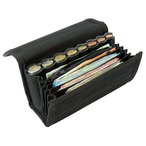 Monepass - Sacoche Serveur Professionnelle avec Monnayeur Euro 8 Pièces fabriqué en Europe –...