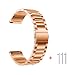 Yeejok Vivoactive 4S 40mm Metal Watch Band Replacement, 18 mm Quick Released Stainless Steel Watch Strap Compatible for Garmin Vivoactive 3S 39mm, Captain Marvel 40mm, Rose Gold