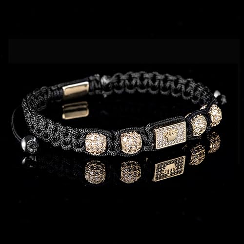 Pulsera ajustable trenzada de cuentas 8mm miniatura 5