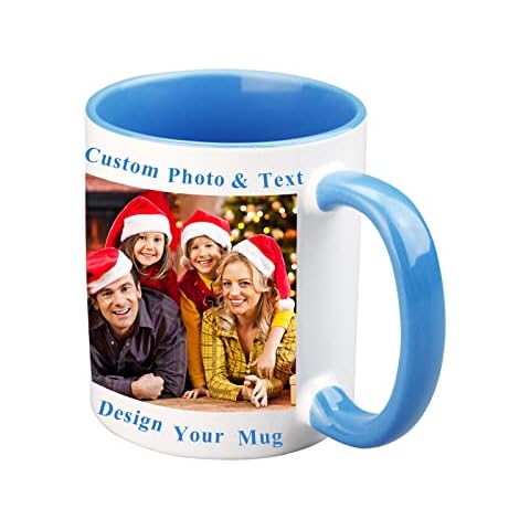 Mnplciea Personalised Mug Custom 11oz Coffee Mug with Photo and Text Personalized Gift for Birthday Anniversary Chrismas Cover