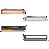 Car Indicator for Jeep for Cherokee XJ 1997-2001 97-01 XJ Signal Light for Combo Smoked Bumper LED Parking for Turn Signal+Corner Fender Side Marker Lamps Vehicle Turn Light(Smoked White Corner)