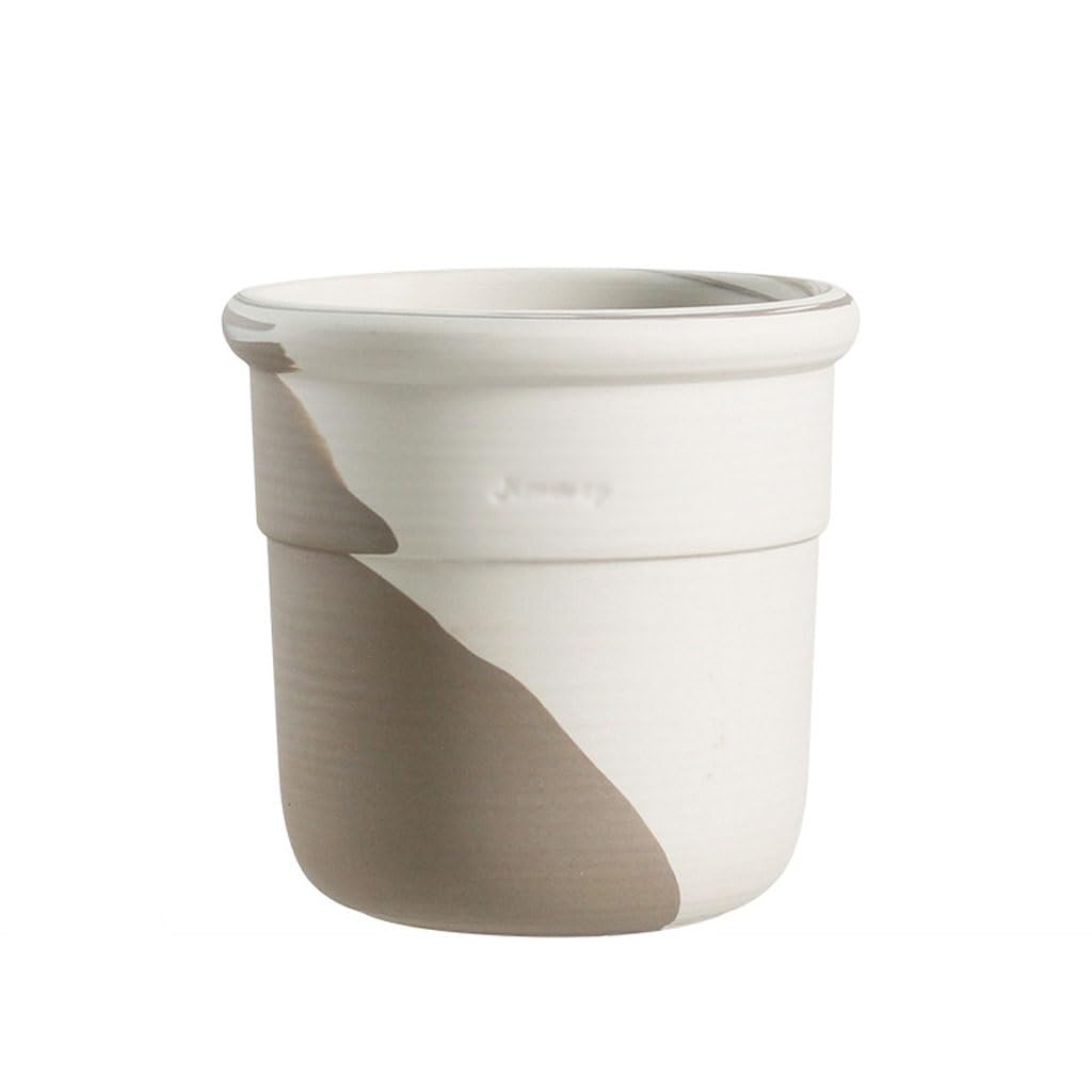 Gelasige B Flower Pots Light Luxury Flower Pot, Ceramic Flower Pot, Modern Simple Flower Pot, Can Plant Flowers, With Drainage Holes Outdoor Flower Pots(B)