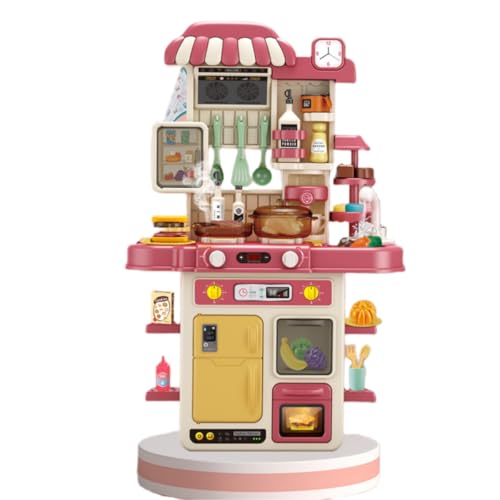 【Yecox】キッチンおもちゃ 子供用キッチンおもちゃ ごっこ遊びキッチン用品セット ごっこ遊び 男の子 女の子 赤ちゃん 誕生日プレゼント クリスマスプレゼント 新年の贈り物 使いやすい 日常使用(72cm,ピンク)
