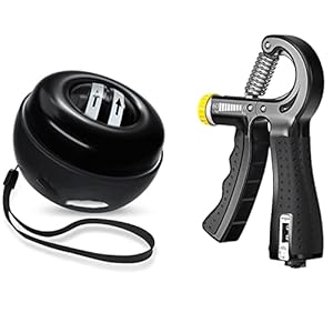 Hand Grip Strengthener Adjustable Resistance Hand Gripper Exerciser, Forearm Workout Trainer Adjustable Hand Grip Exercise,Wrist Trainer Ball Auto-Start