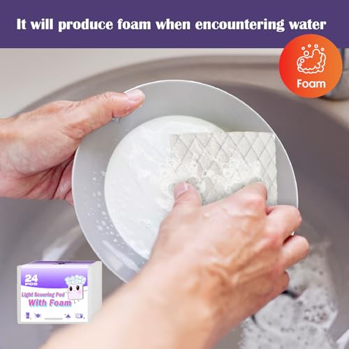 Image of 50 Pack Scouring Scrub Pad Singles with Foam | Multi-Surface | Non-Scratch