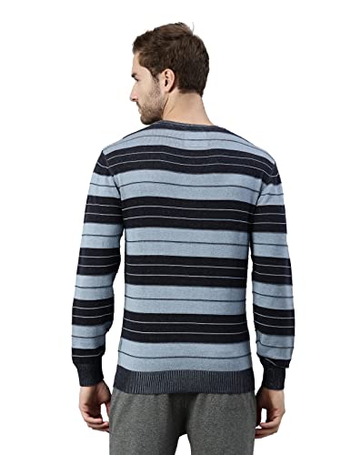 Image of Proline Men's Cotton Round Neck Sweater (PV17504L MB XXL Mid Blue Xx-Large)