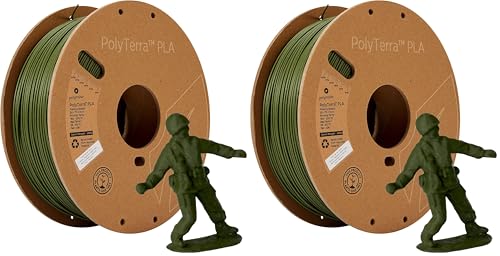 Polymaker PolyTerra PLA 1.75mm pour impression 3D mate vert armée