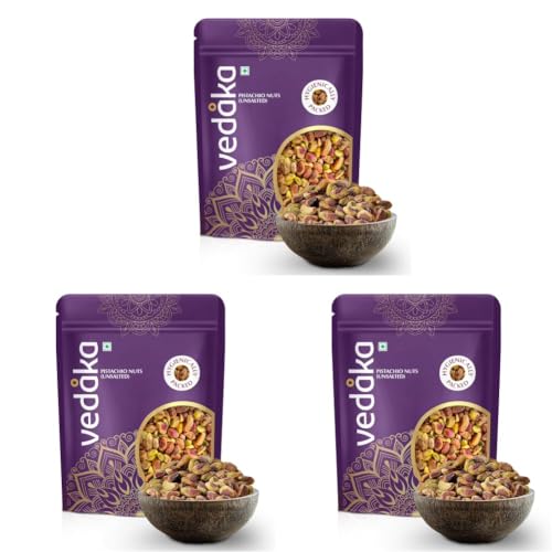 Image of Amazon Brand - Vedaka Whole California Pista Kernels | 500G | Unsalted | Without Shell (Pack of 3)