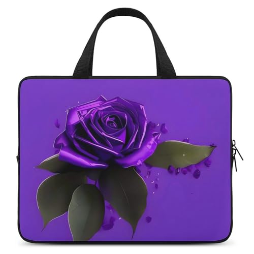 Pochette PC 17 pouces motif rose violet contre chocs et rayures