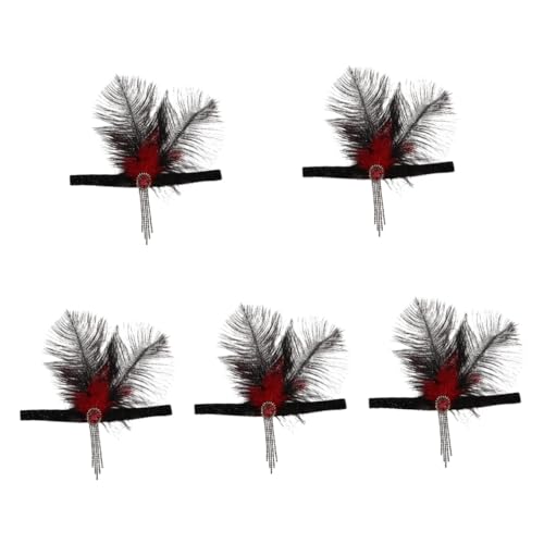 Bandeau à plumes de prestige lot de 5 accessoires de tête pour fête