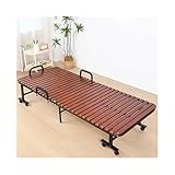 Huangj-0527 Feldbetten Bewegliches Klappbett aus Massivholz und Hartholz for Zuhause, Einzelbett for...