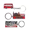 LILAJ Set - 12 London Souvenir Keyrings Iconic British Skyline Landmark Keepsakes UK Travel Gifts with Big Ben, Red Bus, Telephone Booth Keychains Collectable Memorabilia for Tourists, Family Friends #2