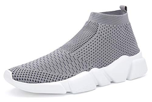 Image of Santiro Mens Walking Shoes Breathable Knit Slip On Sneakers Lightweight Athletic Gym Shoes